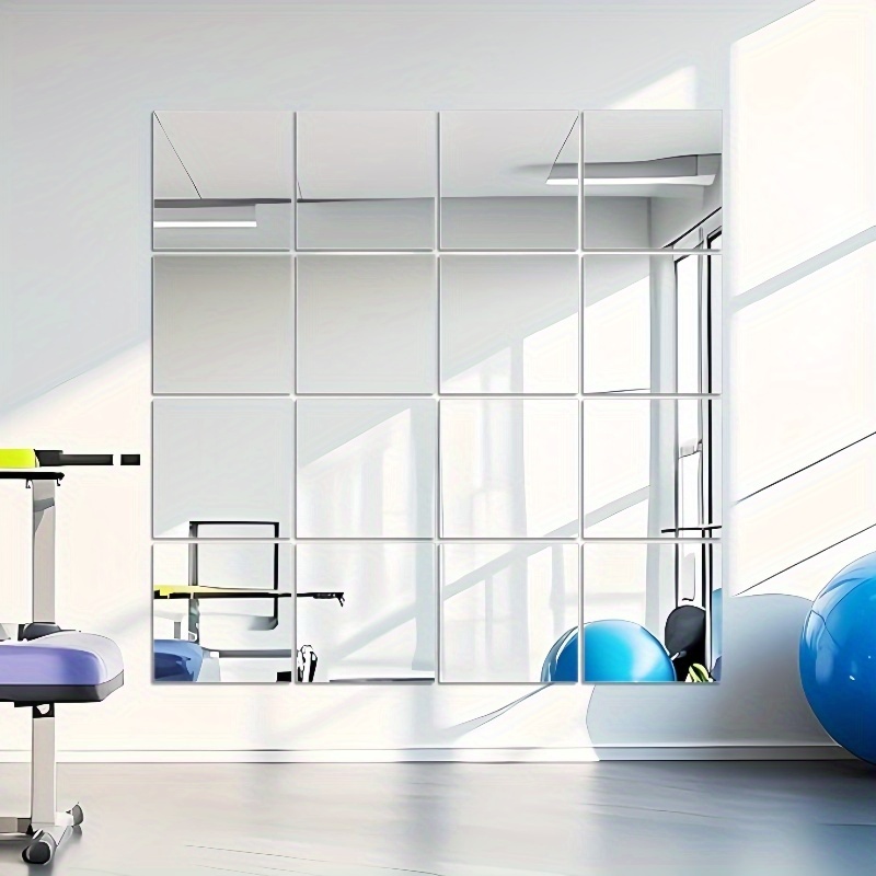 Home Gym Rental - Stiker Cermin Akrilik Artistik 4PCS 2mm