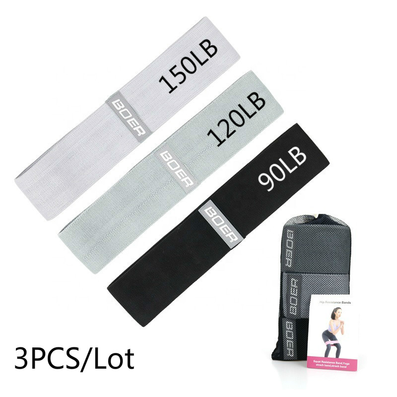 Home Gym Setup - 3PCS Wanita Pria Kain Resistance Band