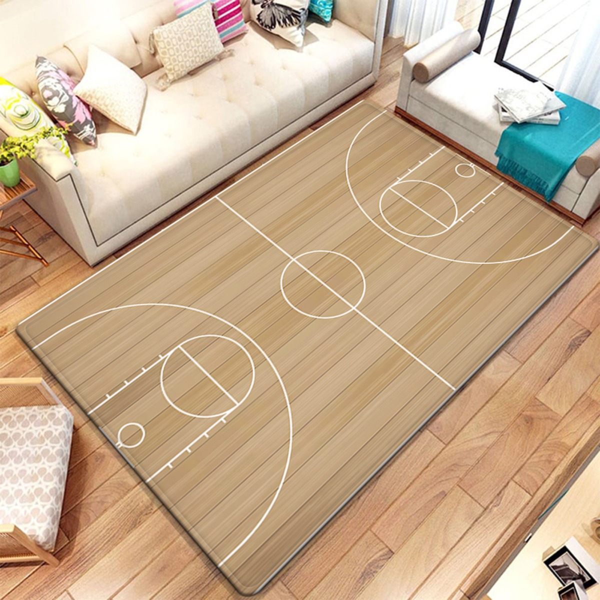 Home Gym And Basketball Court - Karpet mewah desain lapangan basket untuk
