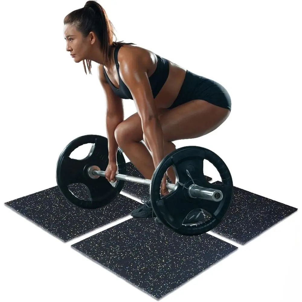 Home Gym Rubber Flooring - Ubin Lantai Interlocking 40x40 Inci -