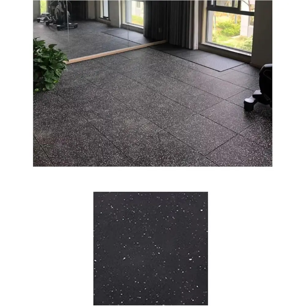 Home Gym Rubber Flooring - Lantai Gym: Matras Latihan Karet Pelindung