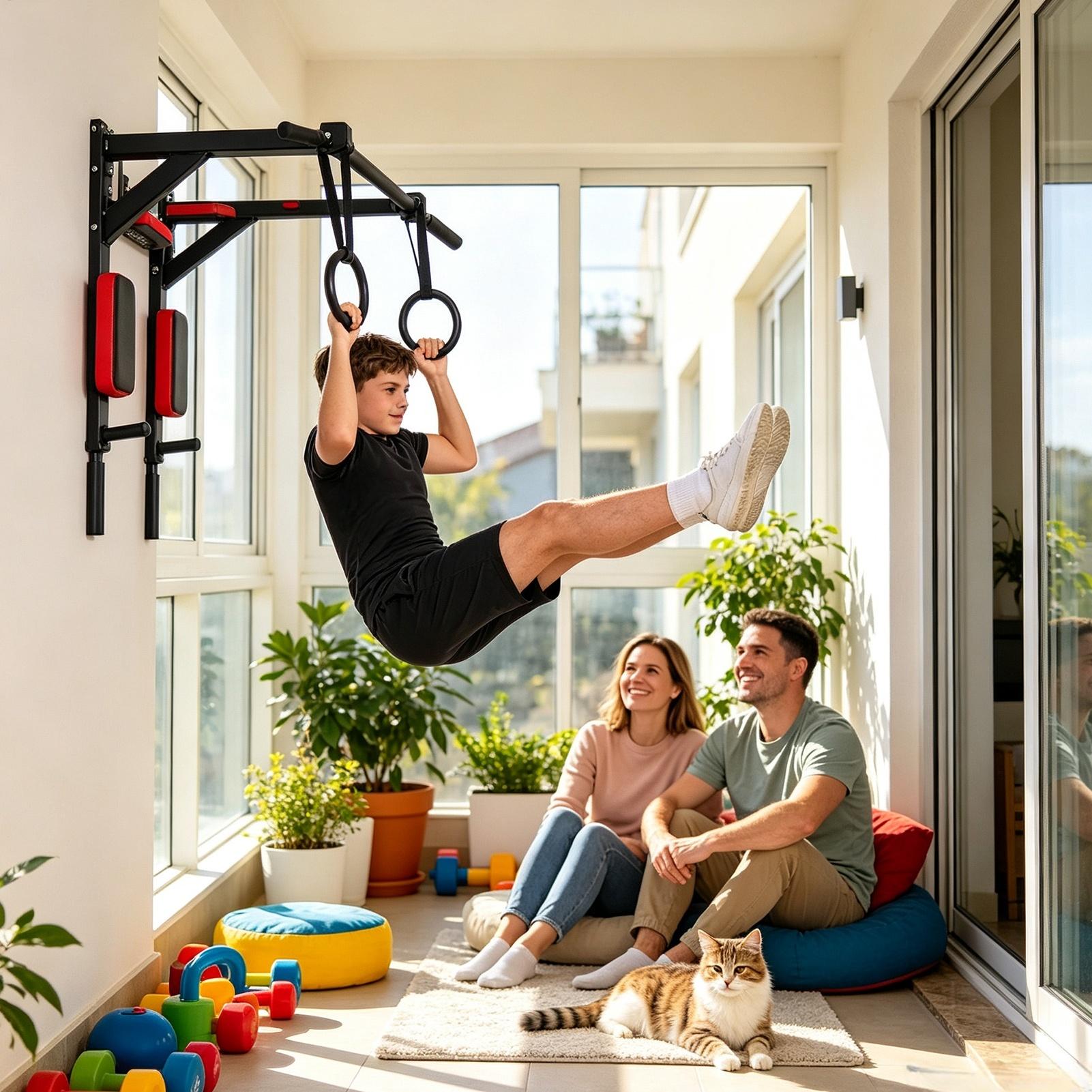 Home Gym Upper Body Workout - Pull Up Bar Dinding Terpasang Kapasitas