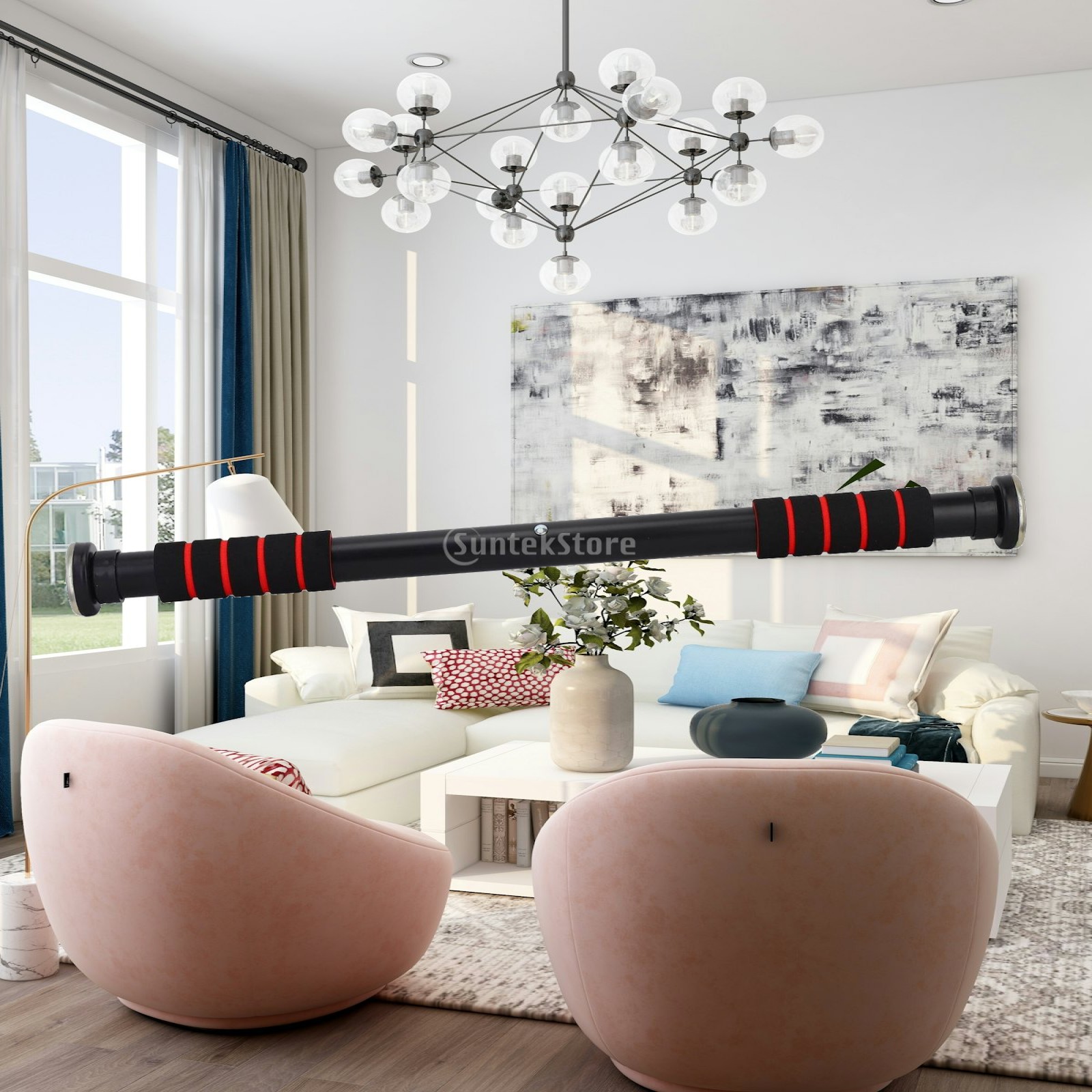Home Gym Upper Body Workout - Pull up Bar untuk Pintu Rumah,