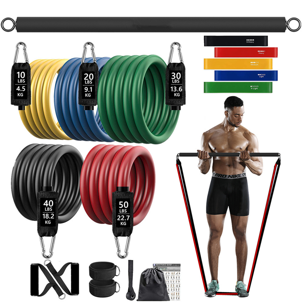 Home Gym Setup - 150lb Gelang Elastis Tahan Rampasan Kebugaran