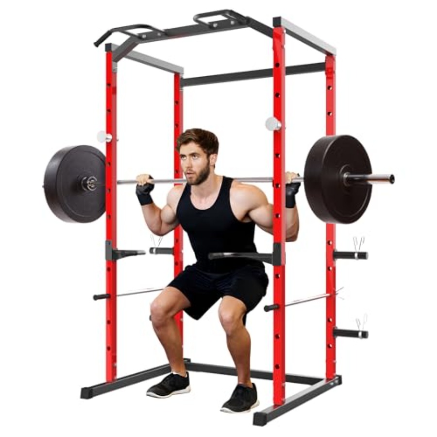 Rak Squat Heavy-Duty dengan Pu - Squat Rack Power ulasan dan harga
