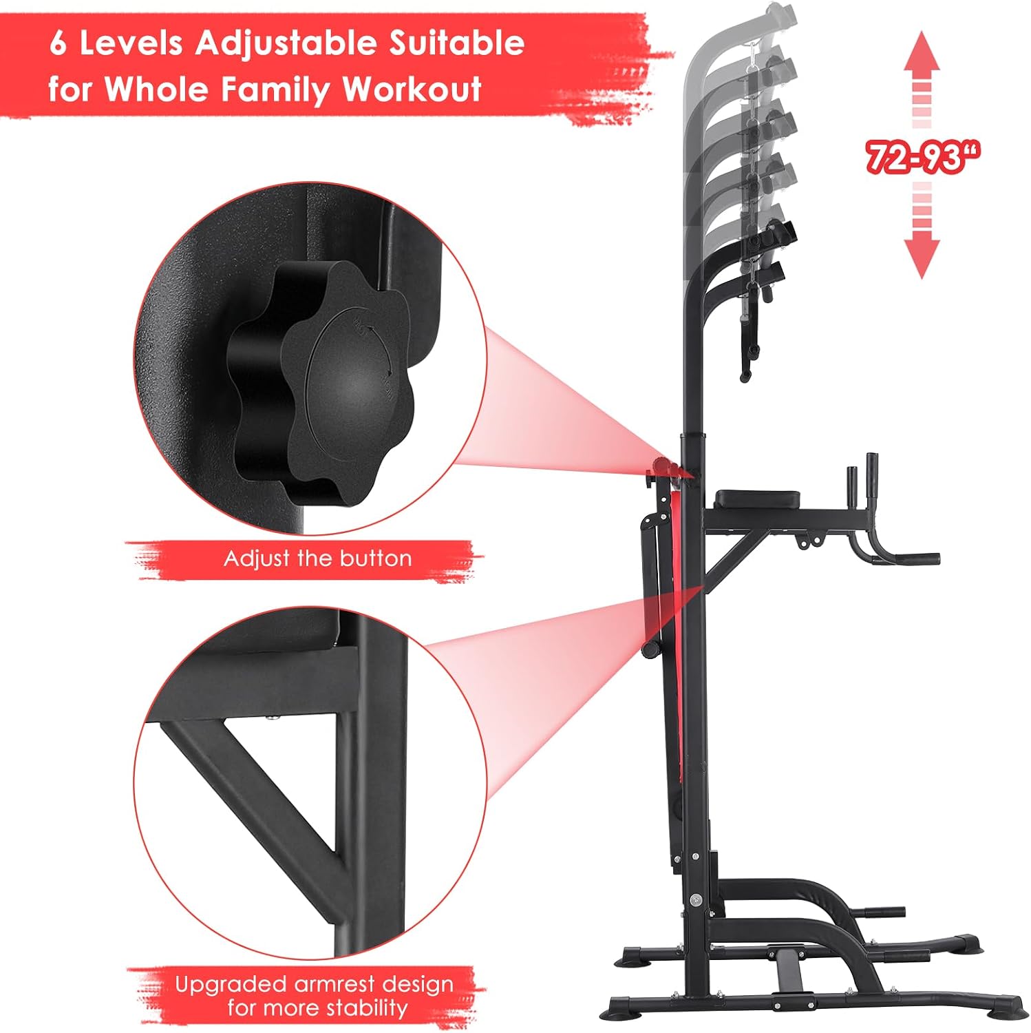 Power Tower dengan Bangku, Rak - Home Gym Bench ulasan dan harga