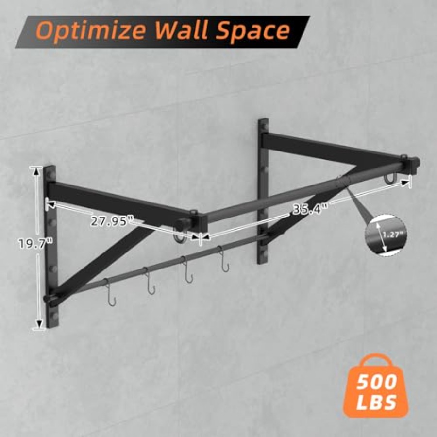 Bar Chin Up Dinding Tahan Lama - Home Gym Upper Body Workout ulasan dan harga