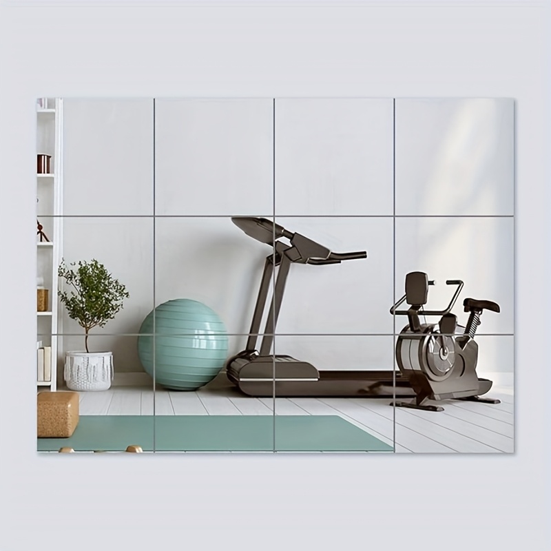 Stiker Cermin Akrilik 2mm 2PCS - Home Gym Rental ulasan dan harga
