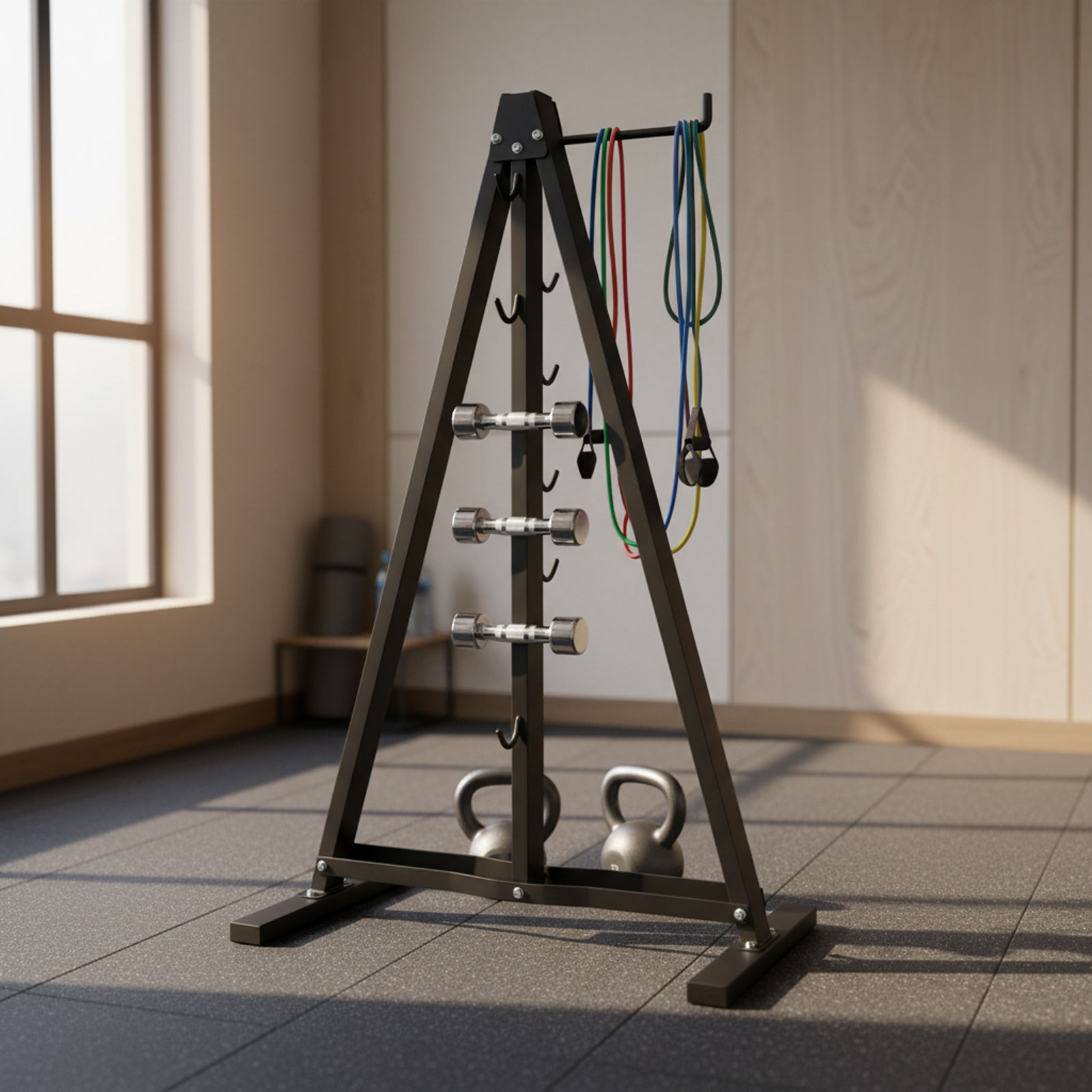 Rak Penyimpanan Alat Latihan L - Home Gym Setup ulasan dan harga