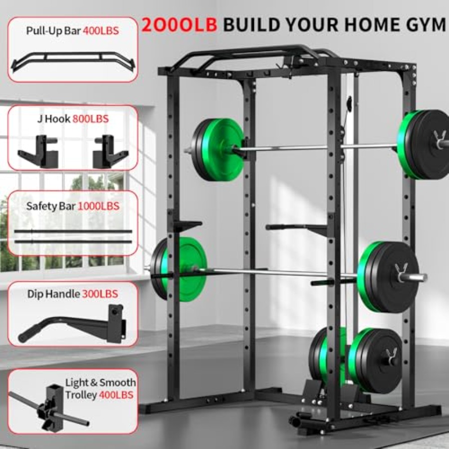 Rak power gym rumahan dengan L - Squat Rack Power ulasan dan harga