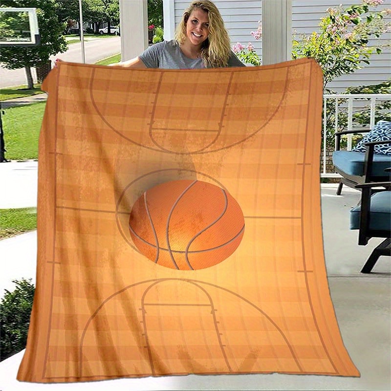 Selimut flanel bertema olahrag - Home Gym And Basketball Court ulasan dan harga