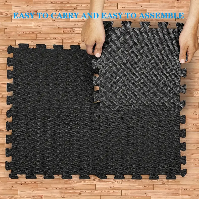 Matras Lantai Puzzle 20 Potong - Home Gym Rubber Flooring ulasan dan harga