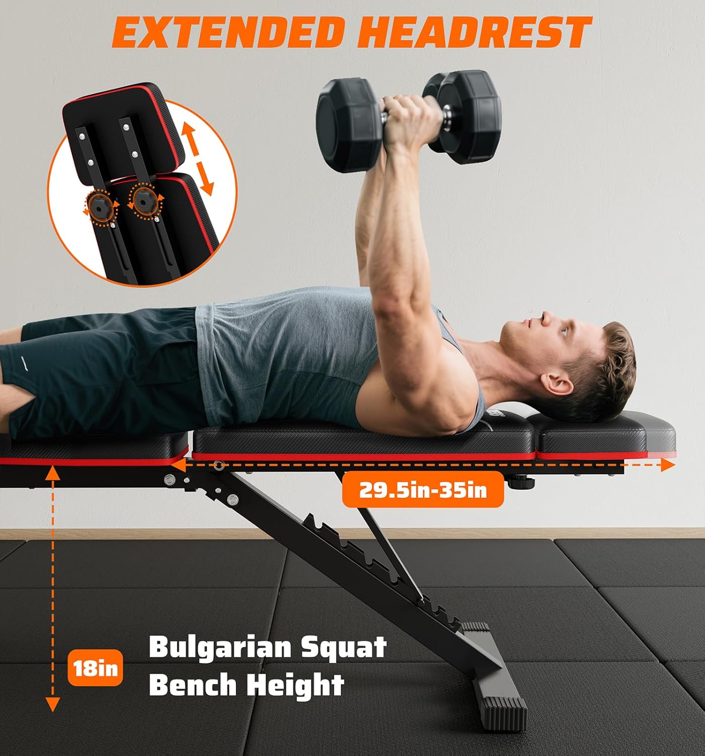 Bangku Angkat Beban Lipat untu - Home Gym Bench ulasan dan harga