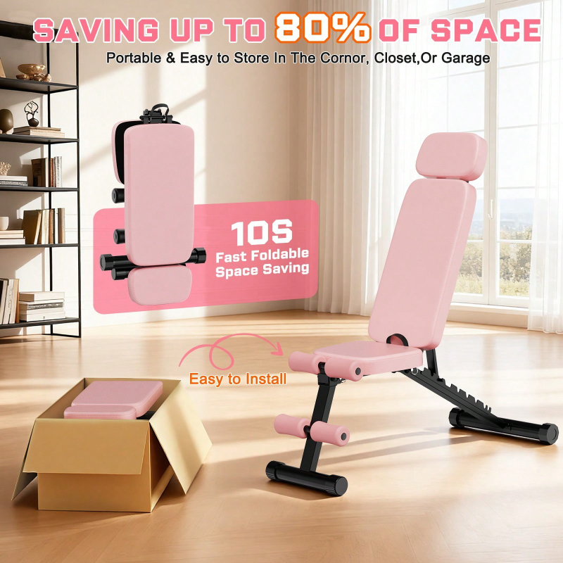 Bangku Angkat Beban 9 Posisi y - Home Gym Full Body ulasan dan harga