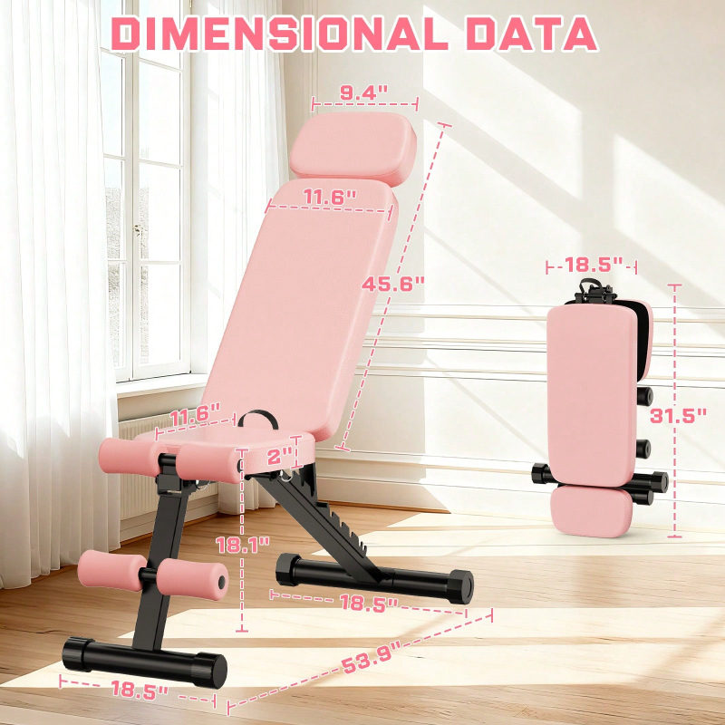 Bangku Angkat Beban 9 Posisi y - Home Gym Full Body ulasan dan harga